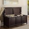 John Louis Home Solid Wood Open Top Storage Bench Espresso JLH-OTB-E - alternate 2